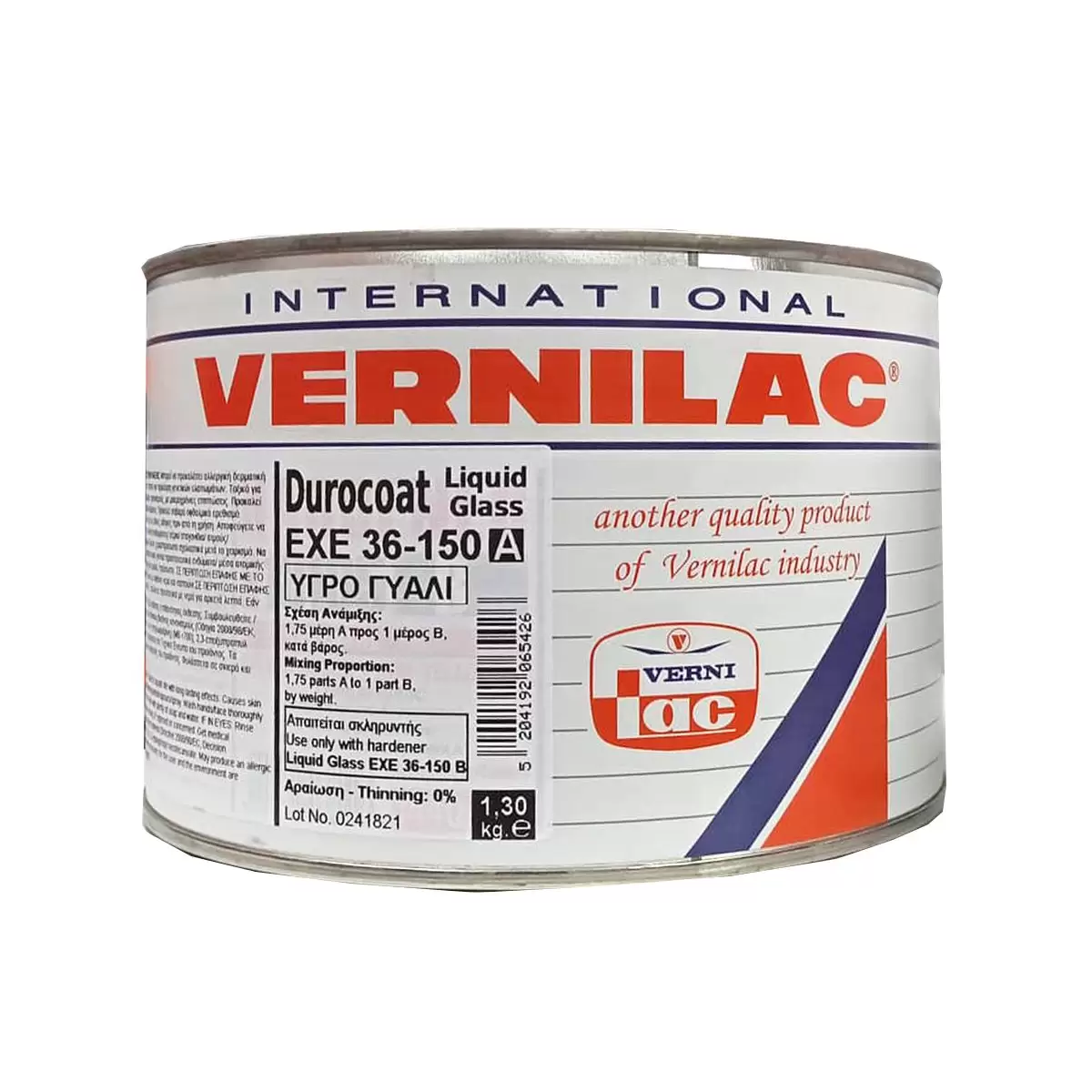 DUROCOAT  LIQUID GLASS  EXE36-150  A” VERNILAC  1.30Kg(ΥΓΡΟ ΓΥΑΛΙ)