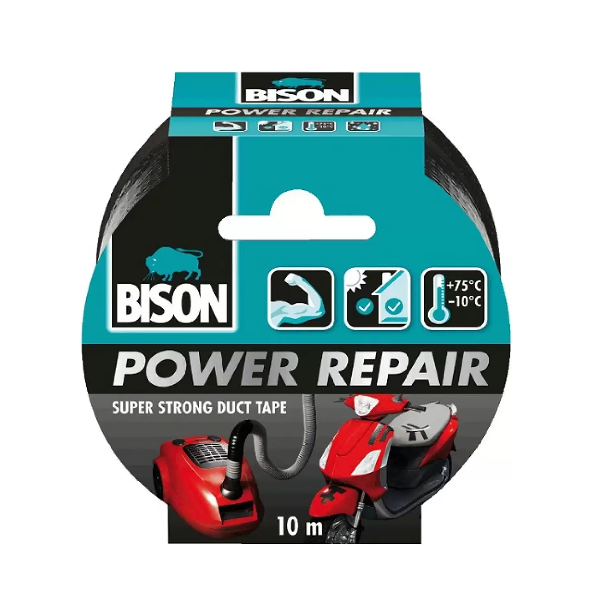 ΤΑΙΝΙΑ ΓΙΑ ΥΦΑΣΜΑΤΑ BISON POWER REPAIR ΜΑΥΡΗ 0.22mm