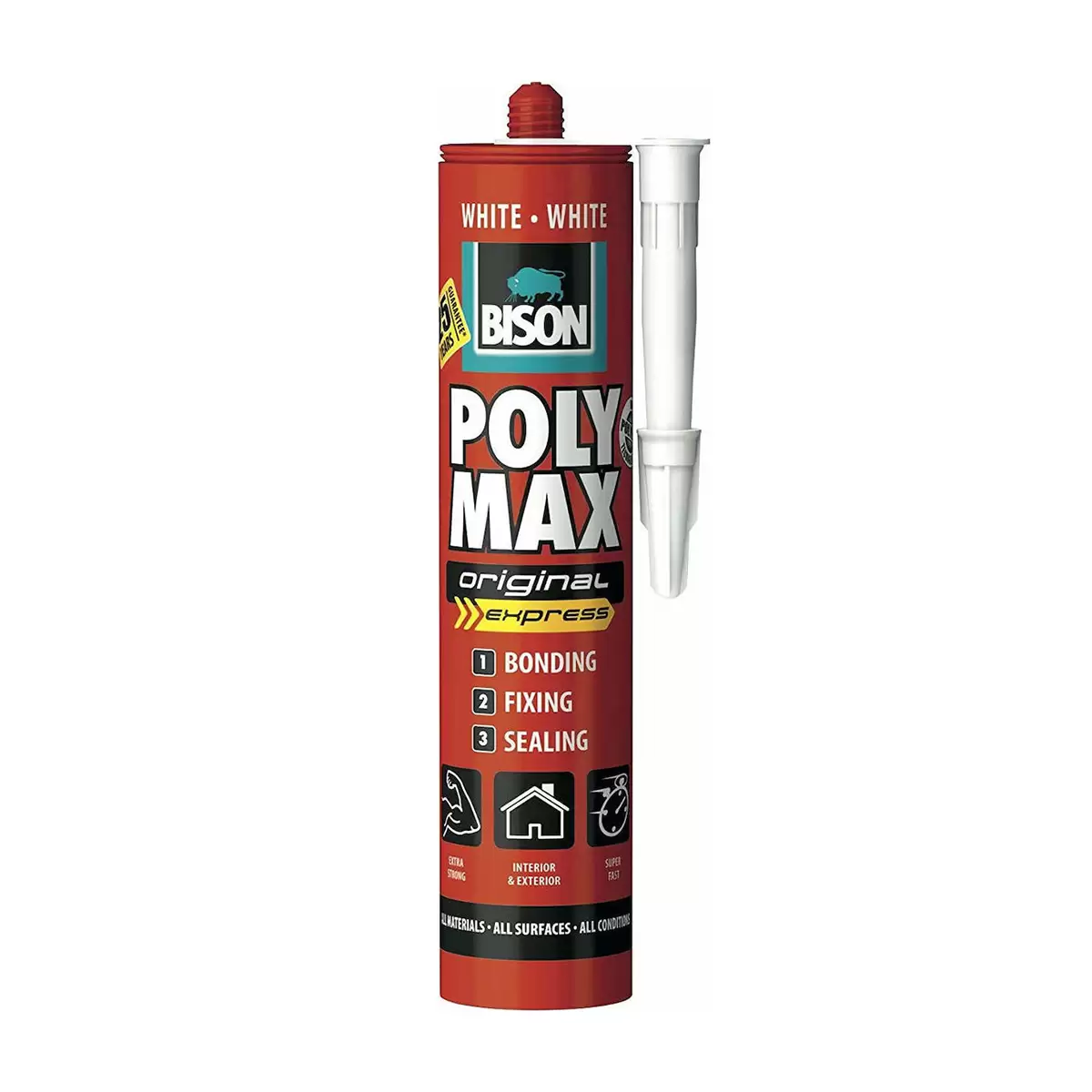 ΚΟΛΛΑ POLYMAX ΛΕΥΚΗ  EXPRESS 425gr 280ml NL12 BISON  6300403 22628