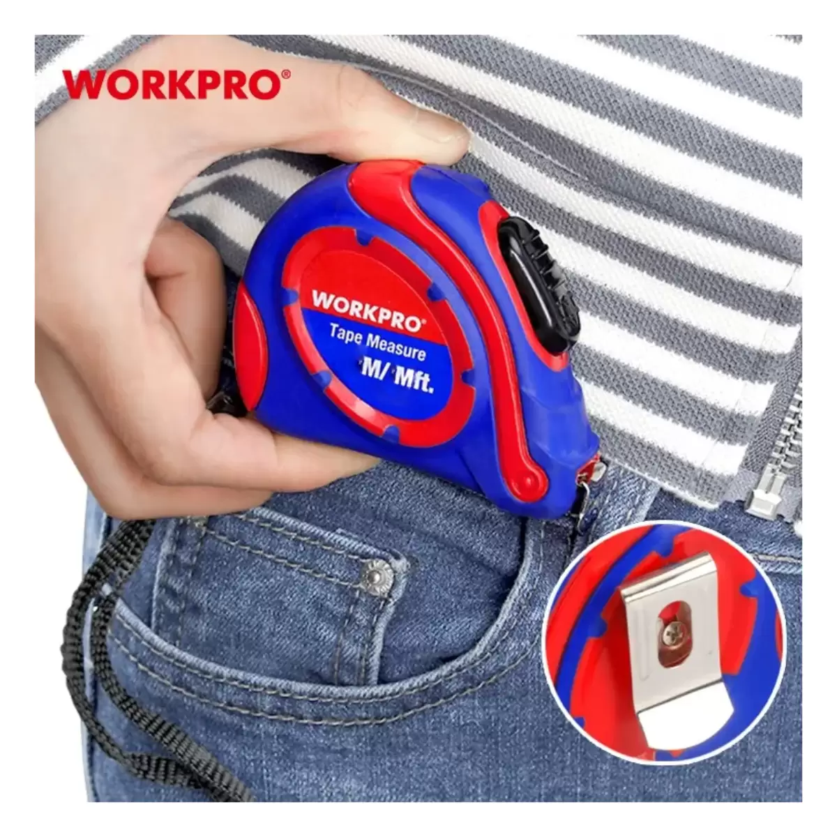 ΜΕΤΡΟ ΡΟΛΟ WORKPRO ΜΕ 2 ΣΤΟΠ