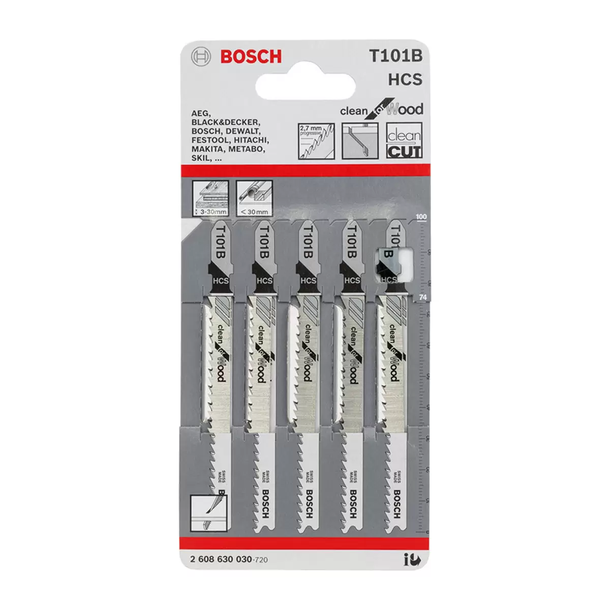 ΠΡΙΟΝΑΚΙΑ ΣΕΓΑΣ BOSCH ΞΥΛΟΥ 5ΤΕΜ. Τ101B 2608630030-720