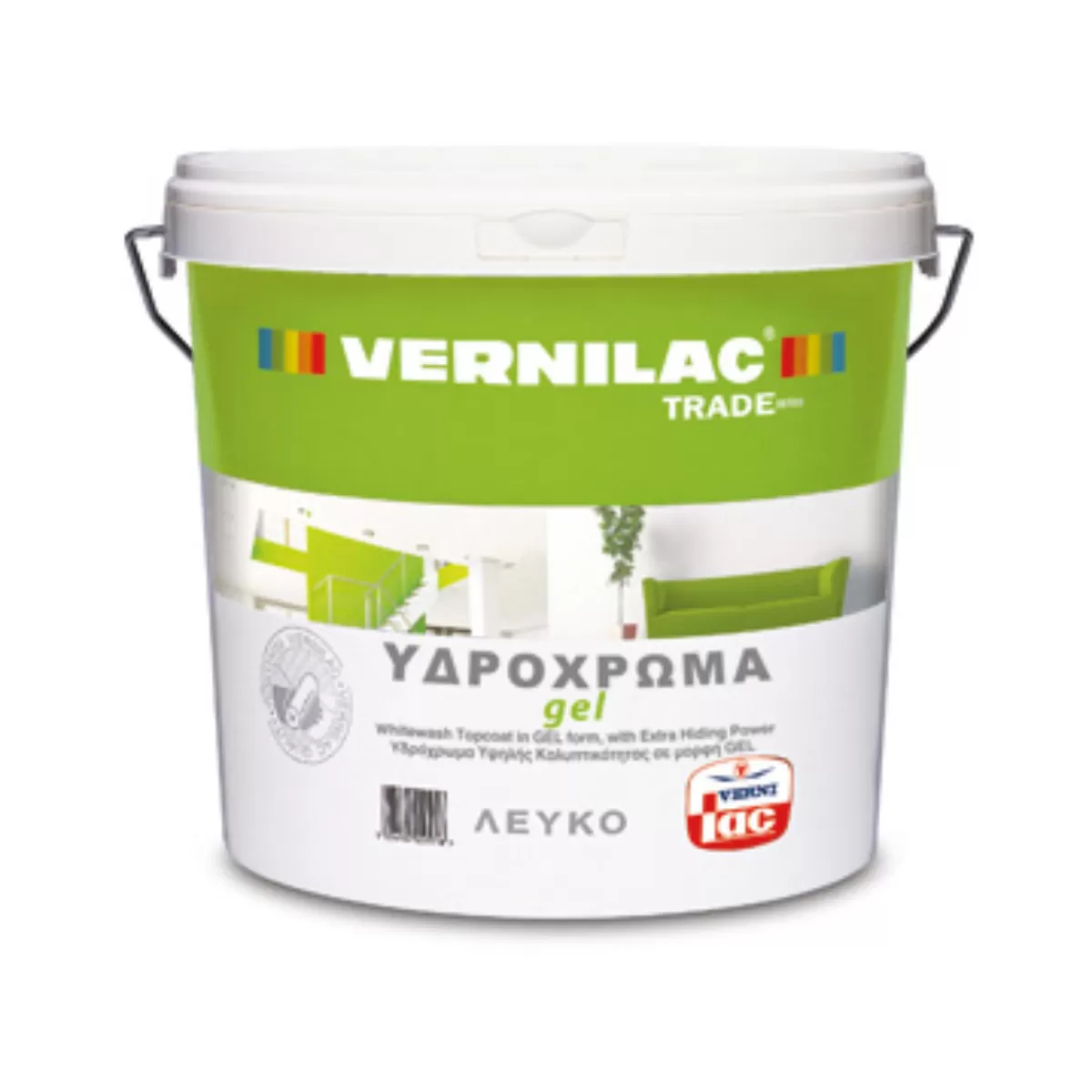 ΥΔΡΟΧΡΩΜΑ GEL ΛΕΥΚΟ  9/L VERNILAC