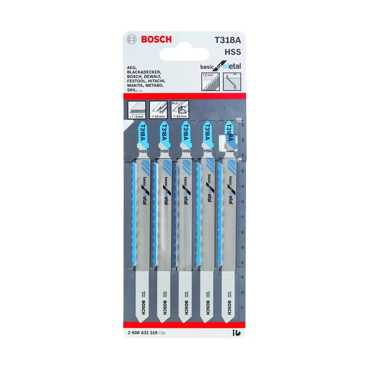 BOSCH ΠΡΙΟΝΑΚΙΑ ΣΕΓΑΣ METAL 5TEM. T318A  2608631319-720