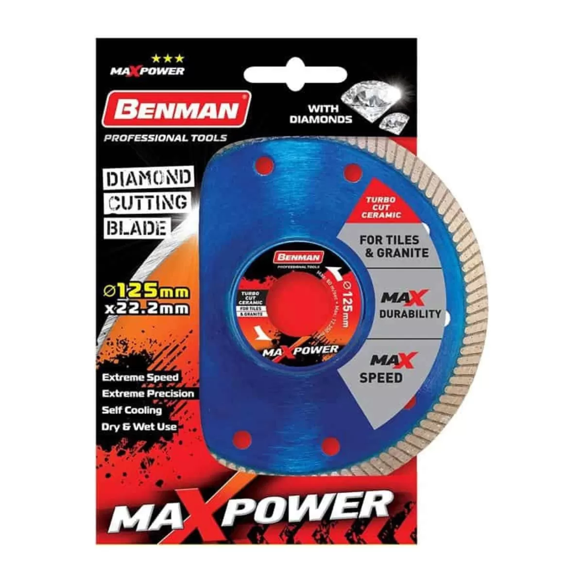 ΔΙΑΜΑΝΤΟΔΙΣΚΟΣ ΠΛΑΚΙΔ. MAXPOWER BENMAN 125 74495