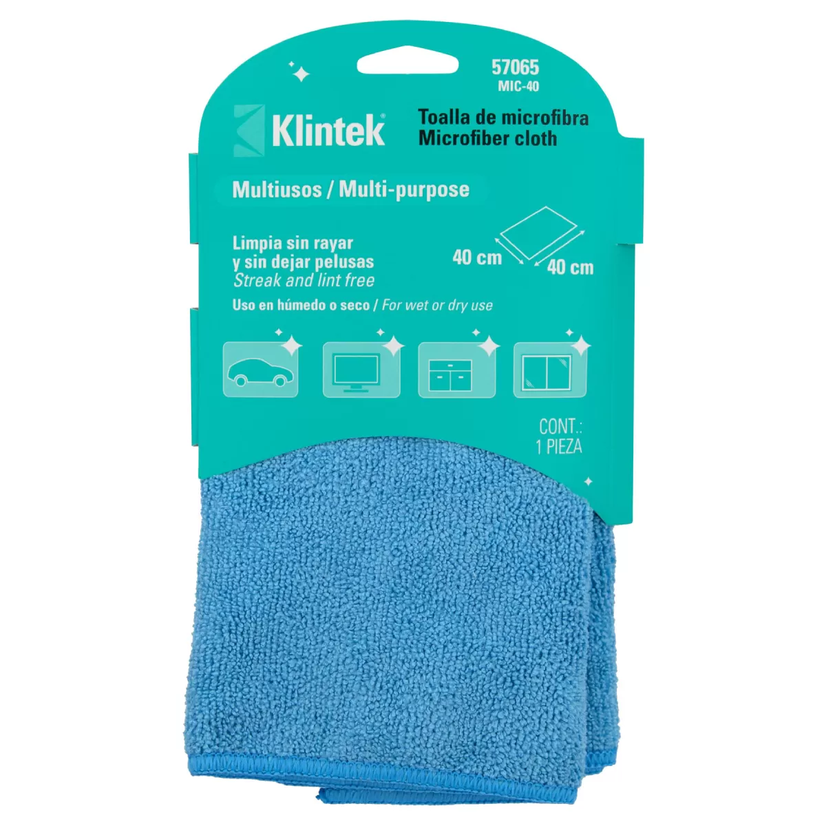 ΠΑΝAKI ΚΑΘΑΡΙΣΜΟΥ MICROFIBRE 40Χ40CM KLINTEK